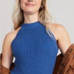 Old Navy Sleeveless Cropped Shaker-Stitch Sweater